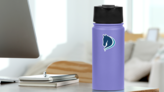 Horse Logo In Blue Sticker on a Water Bottle (New) example