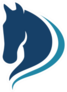 Horse Logo In Blue Sticker