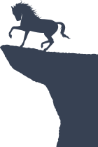Horse On A Ledge Sticker