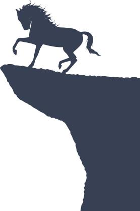 Horse On A Ledge Sticker