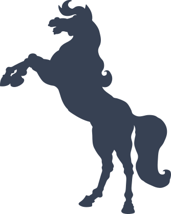 Horse On Back Legs Sticker
