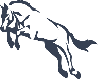 Horse Outline Jumping Sticker