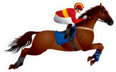 Horse Race Derby Jump Sticker