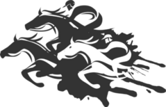 Horse Racing At Full Speed Sticker