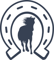 Horse Running Through Horseshoe Sticker