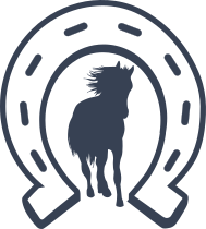 Horse Running Through Horseshoe Sticker