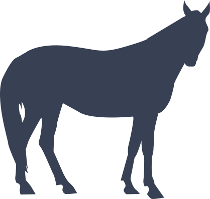 Horse Shape Silhouette Sticker
