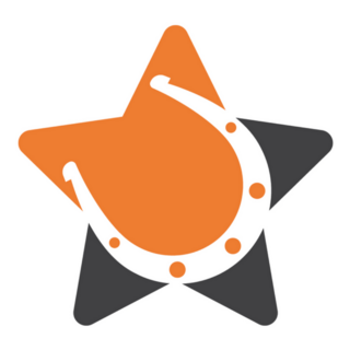 Horse Shoe Star Icon Sticker