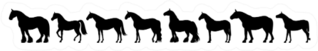 Horse Silhouette Banner Sticker