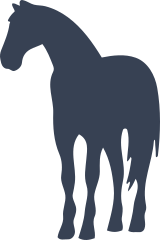 Horse Standing Still Silhouette Sticker