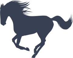 Horse Trotting In The Wind Sticker