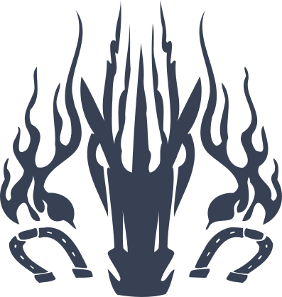 Horse With Flames Sticker