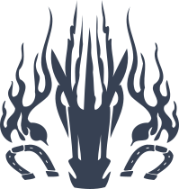 Horse With Flames Sticker