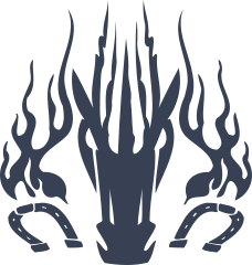 Horse With Flames Sticker