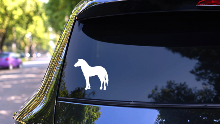 Horse With Short Mane Sticker on a Rear Car Window (New) example