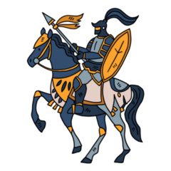 Horseback Knight Sticker