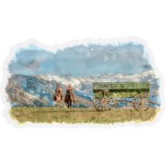 Horses On Montana Foothills Sticker