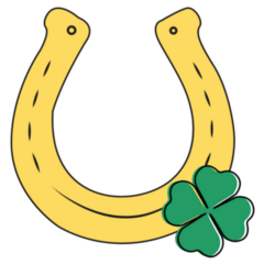 Horseshoe Clover Sticker