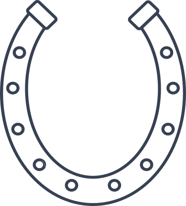 Horseshoe Outline With Spots Sticker
