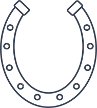 Horseshoe Outline With Spots Sticker