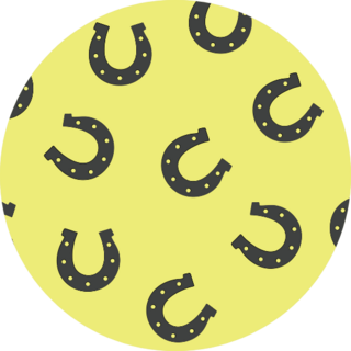 Horseshoe Pattern In Green Sticker