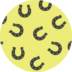 Horseshoe Pattern In Green Sticker