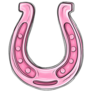 Horseshoe Pink Watercolor Sticker