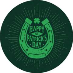 Horseshoe St. Patricks Day Sticker