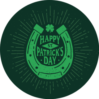 Horseshoe St. Patricks Day Sticker