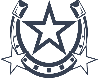 Horseshoe With Three Stars Sticker