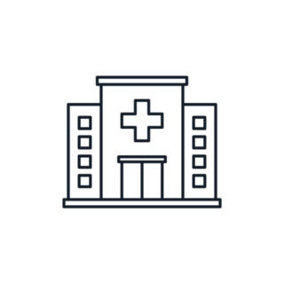 Hospital Line Art Transfer Sticker