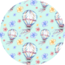 Hot Air Ballon With Flowers Sticker
