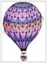 Hot Air Balloon Illustration Sticker