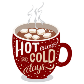 Hot Cacao For Cold Days Cute Mug Illustration Sticker