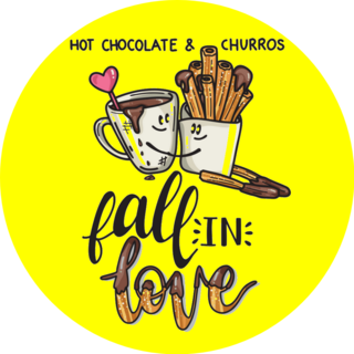 Hot Chocolate And Churros In Love Spain Sticker