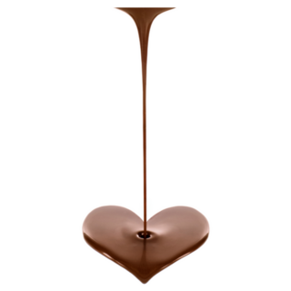 Hot Chocolate Stream In The Form Of Heart Sticker