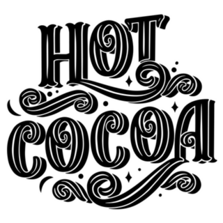 Hot Cocoa Hand Lettering Chocolate Sticker