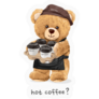 Hot Coffee Bear Sticker