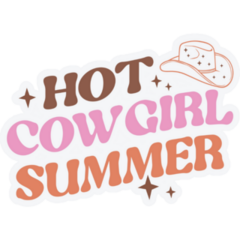  Hot Cowgirl Summer Cute Lettering Sticker