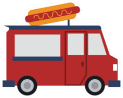 Hot Dog Food Truck Sticker