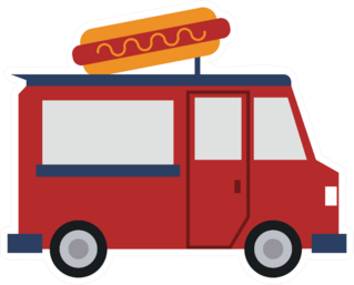Hot Dog Food Truck Sticker