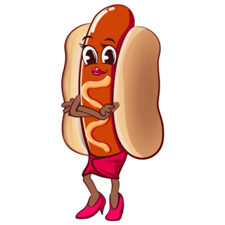 Hot Dog Sexy Mascot Sticker