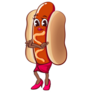 Hot Dog Sexy Mascot Sticker