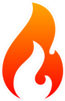 Hot Fire Symbol Sticker