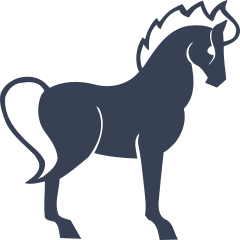 Hot Flaming Horse Sticker