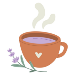 Hot Lavender Tea Sticker