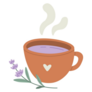 Hot Lavender Tea Sticker