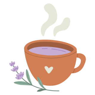 Hot Lavender Tea Sticker