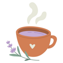Hot Lavender Tea Sticker