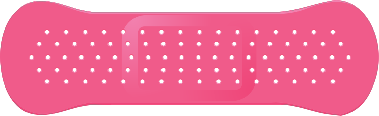 Hot Pink Band Aid Bandage Sticker